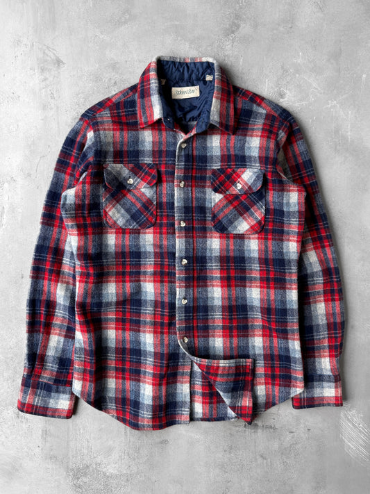 Wool Flannel Shirt 80's - Medium Long