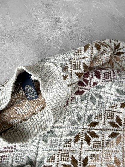 Snowflake Print Sweater 90's - Large