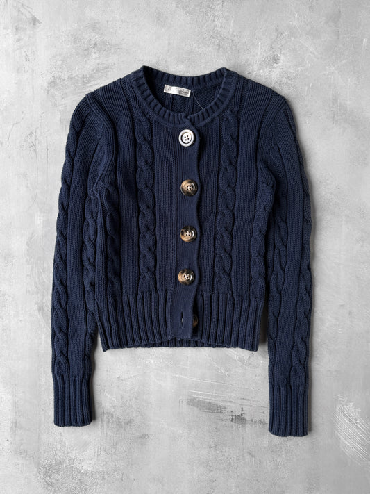 Cable Knit Cardigan 00's - XS/Small
