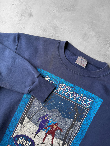 St. Moritz Cross Country Ski Sweatshirt 90's - Medium / Large