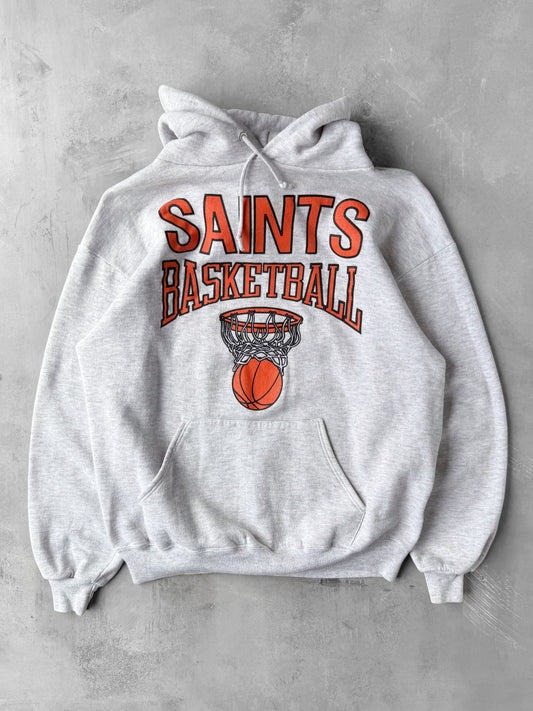 Saints Basketball Hoodie 90's - Large