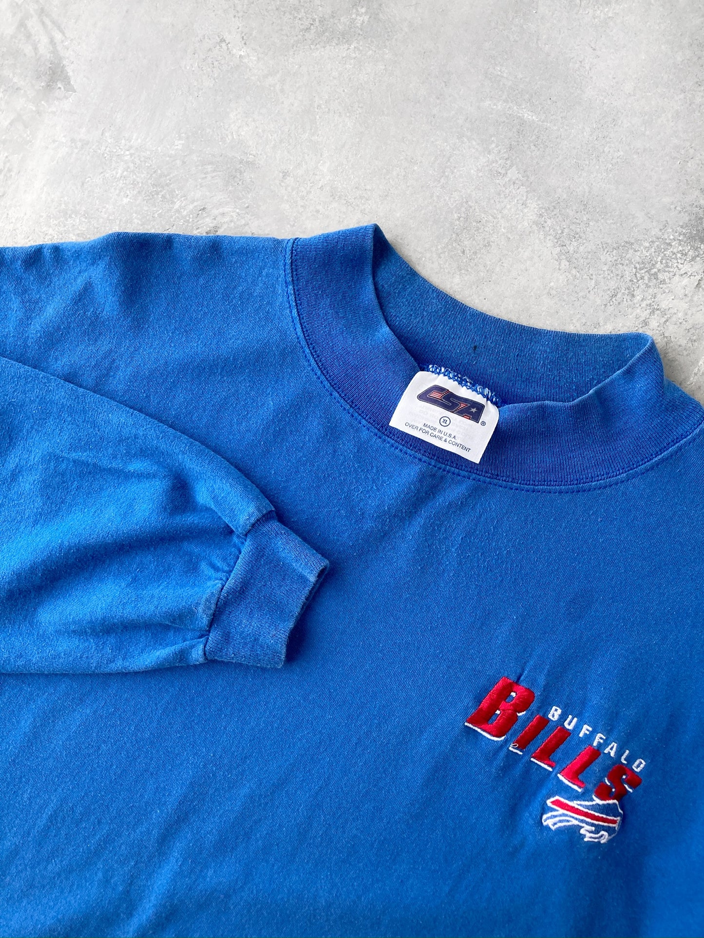 Buffalo Bills Mock Neck T-Shirt 90's - XL