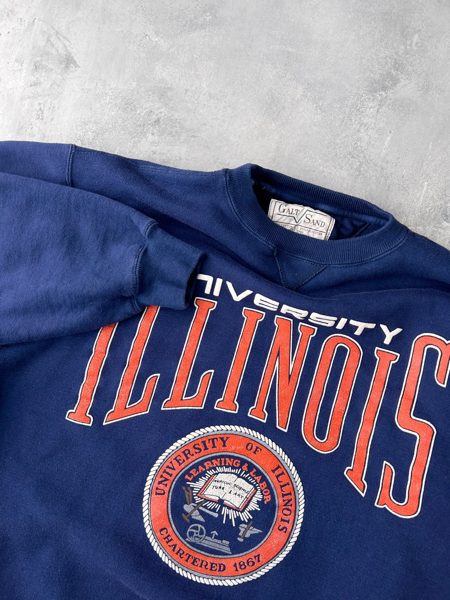 University of Illinois Sweatshirt 90's - Large