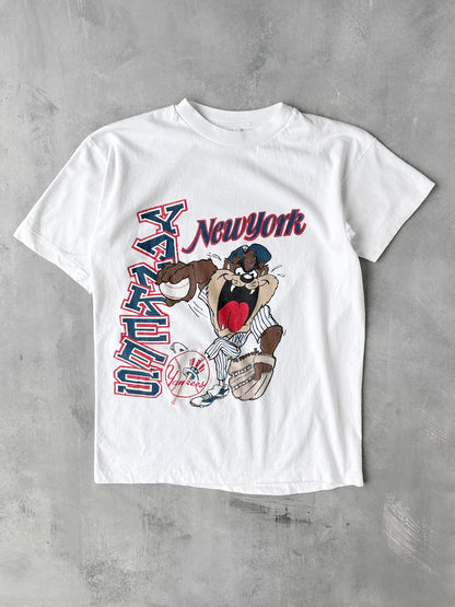 New York Yankees Taz T-Shirt 90's - Large