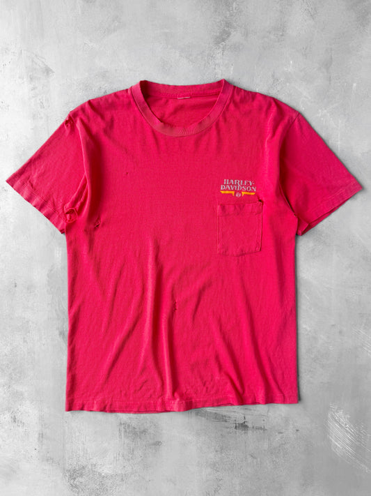 Harley-Davidson Thrashed Pocket T-Shirt 80's - Medium