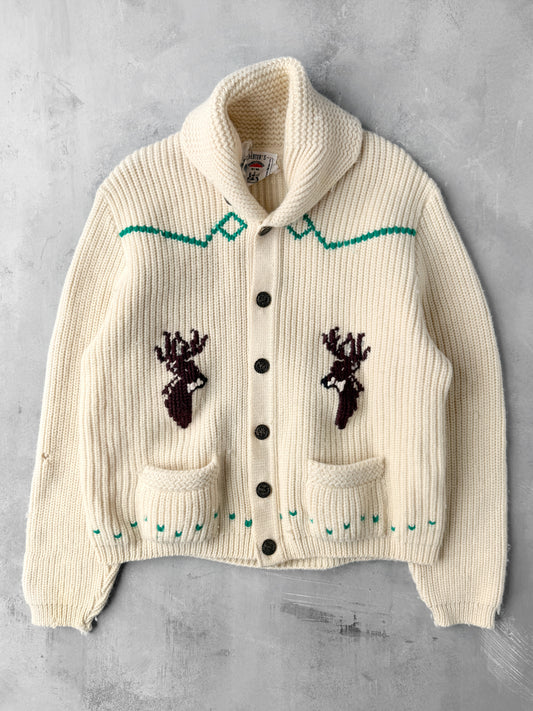 Wool Cowichan Sweater 60's - Medium / Large