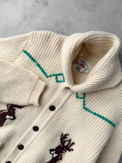 Wool Cowichan Sweater 60's - Medium / Large