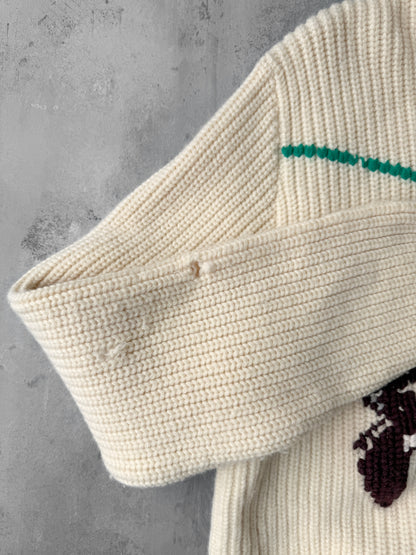 Wool Cowichan Sweater 60's - Medium / Large