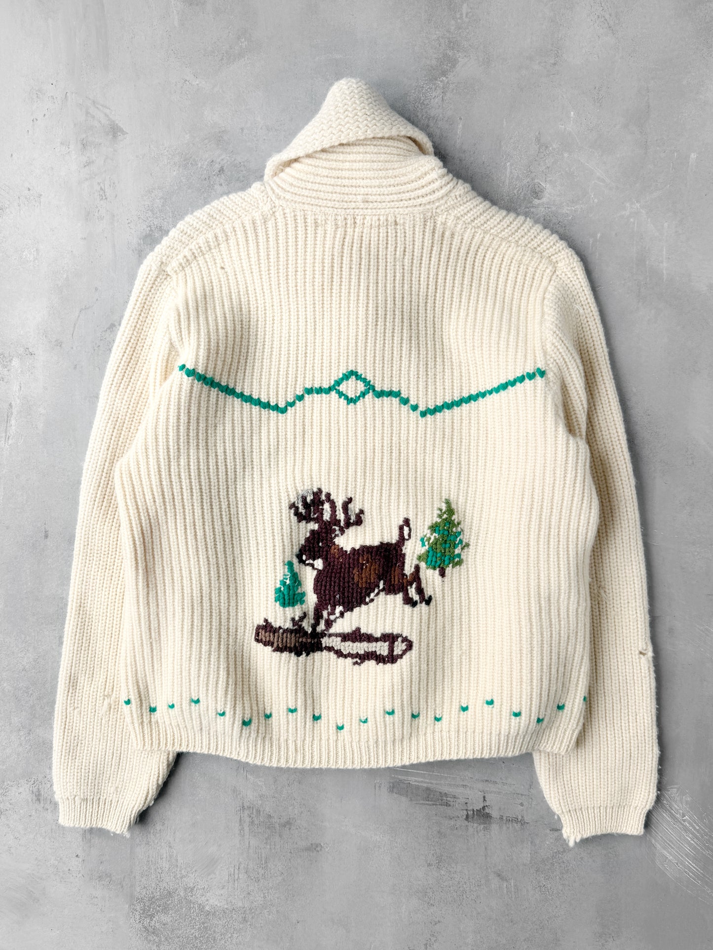 Wool Cowichan Sweater 60's - Medium / Large