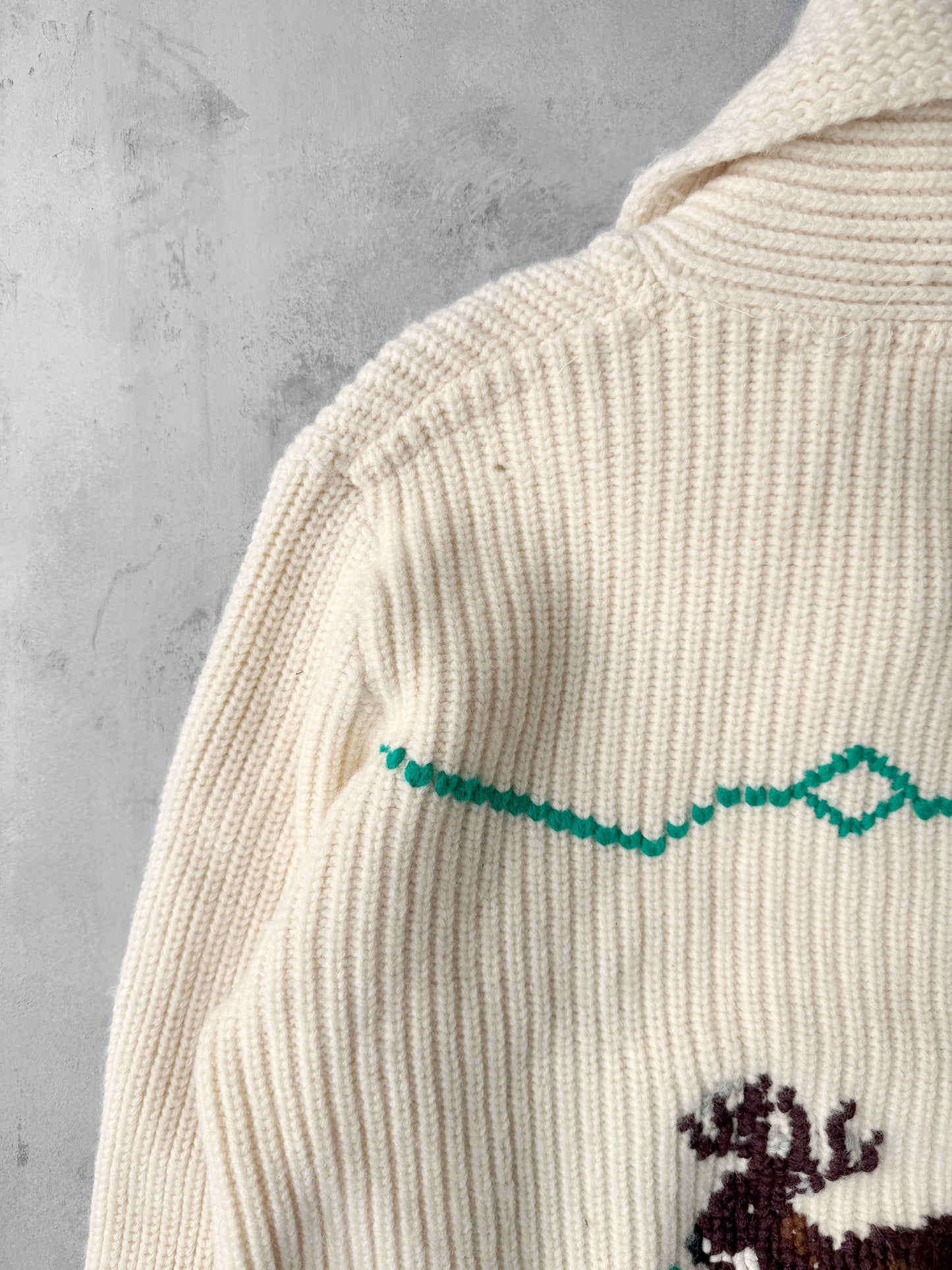 Wool Cowichan Sweater 60's - Medium / Large