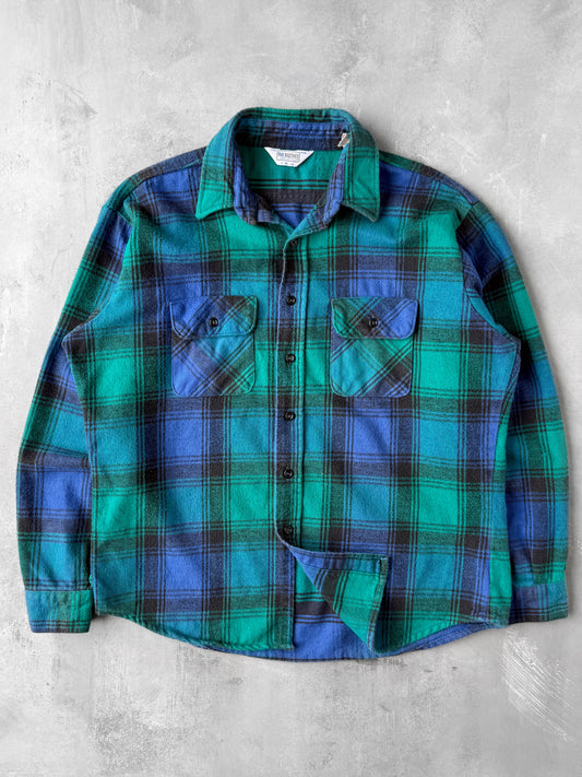 Five Brother Plaid Flannel Shirt 80's - XL