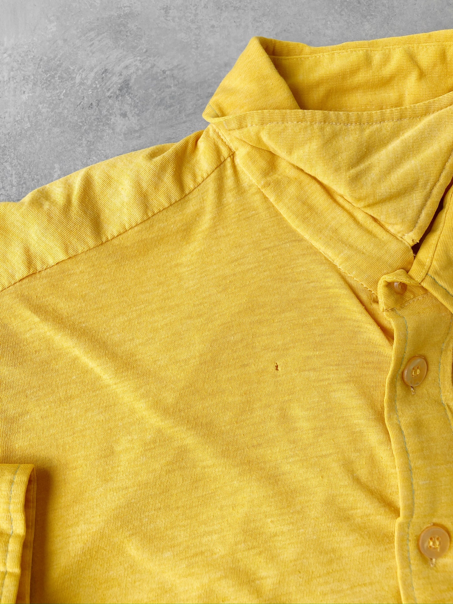 Pointed Collar Yellow Shirt 70's - Medium / Large