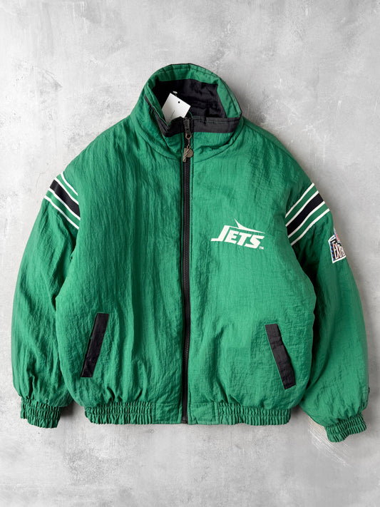 New York Jets Reversible Puffer Coat 90's - Large