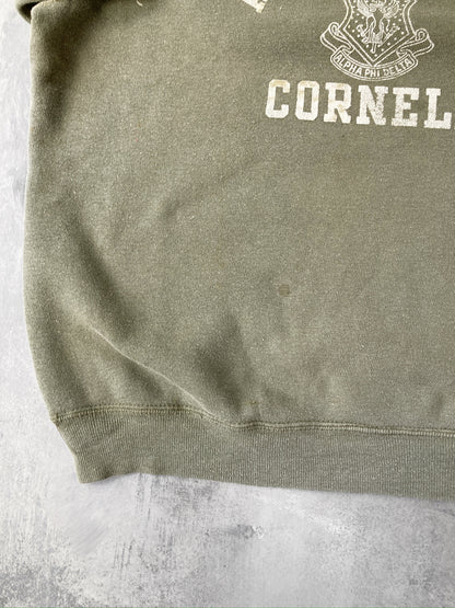 Cornell Fraternity Short Sleeved Raglan Sweatshirt 60's - Medium