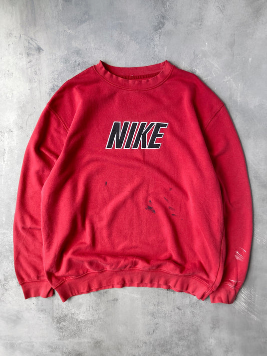 Distressed Nike Sweatshirt Y2K - XL