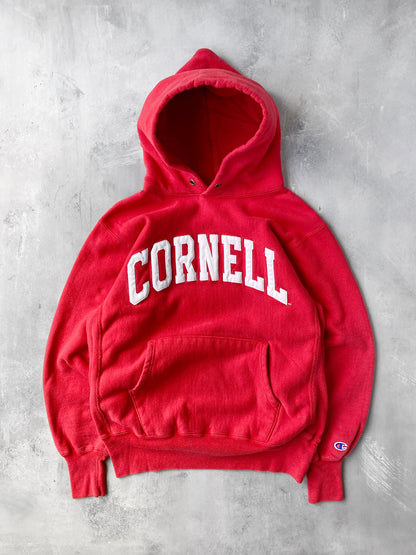 Cornell University Reverse Weave Hoodie 90's - Large