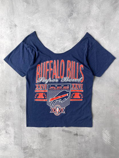 Buffalo Bills Cut Neckline T-Shirt '91 - Medium