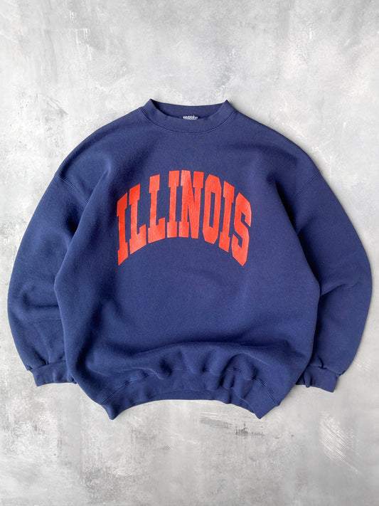 University of Illinois Crewneck 90's - XXL