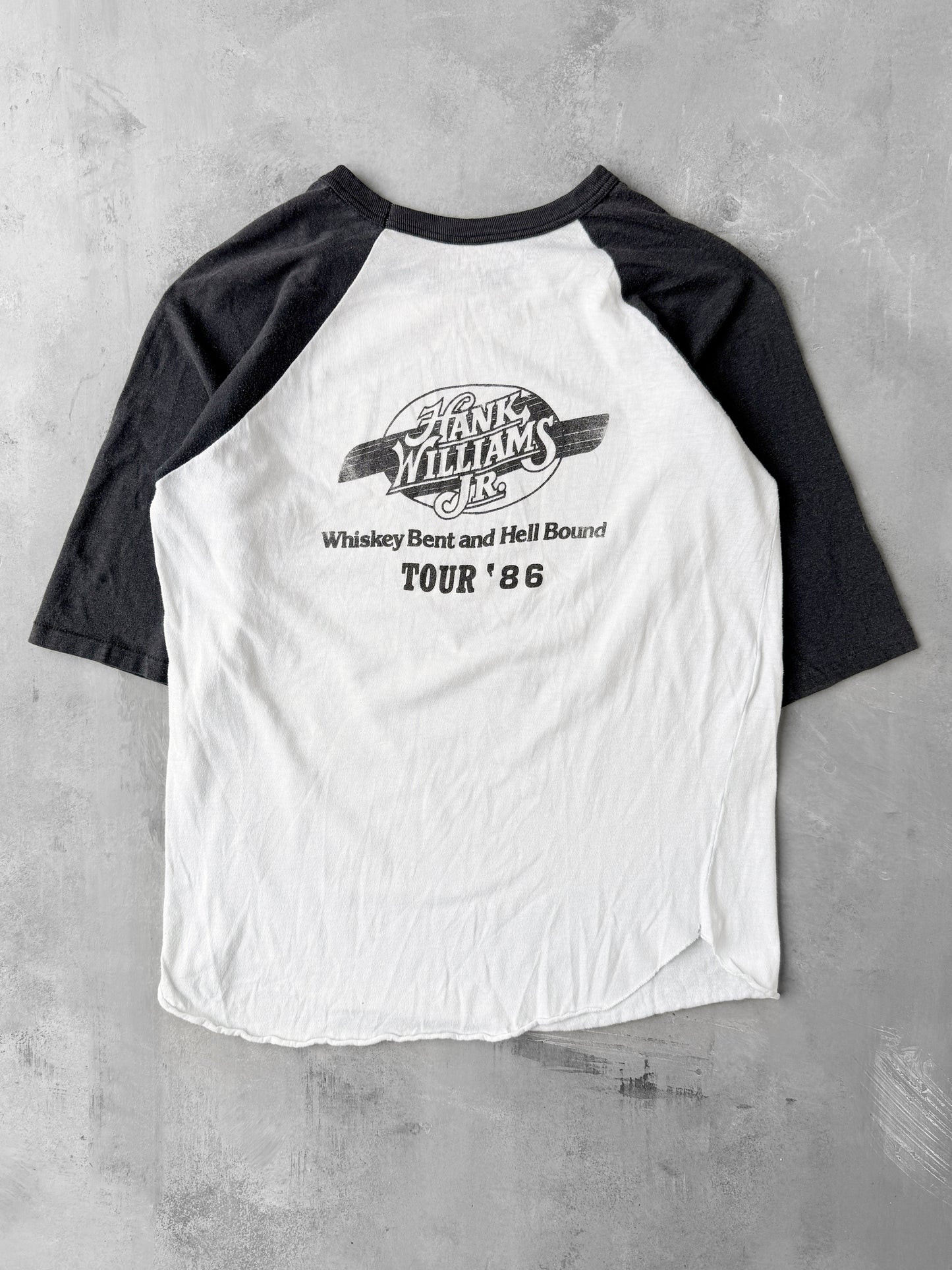 Hank Williams Jr. Tour T-Shirt '86 - Medium/ Large