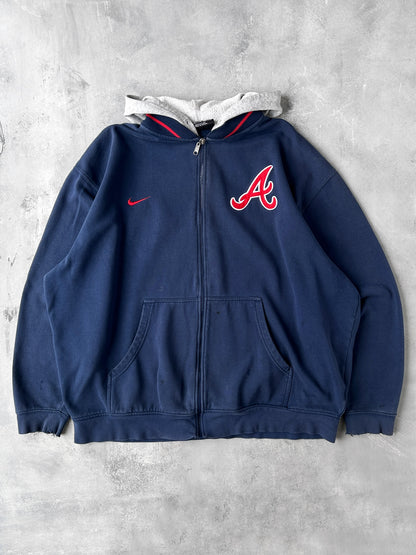 Atlanta Braves Nike Hoodie Y2K - XXL