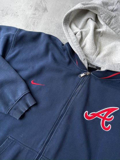 Atlanta Braves Nike Hoodie Y2K - XXL