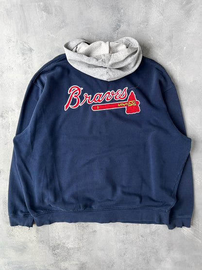 Atlanta Braves Nike Hoodie Y2K - XXL