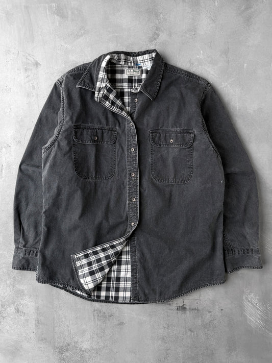 Flannel-Lined Denim Shirt 90's - Large