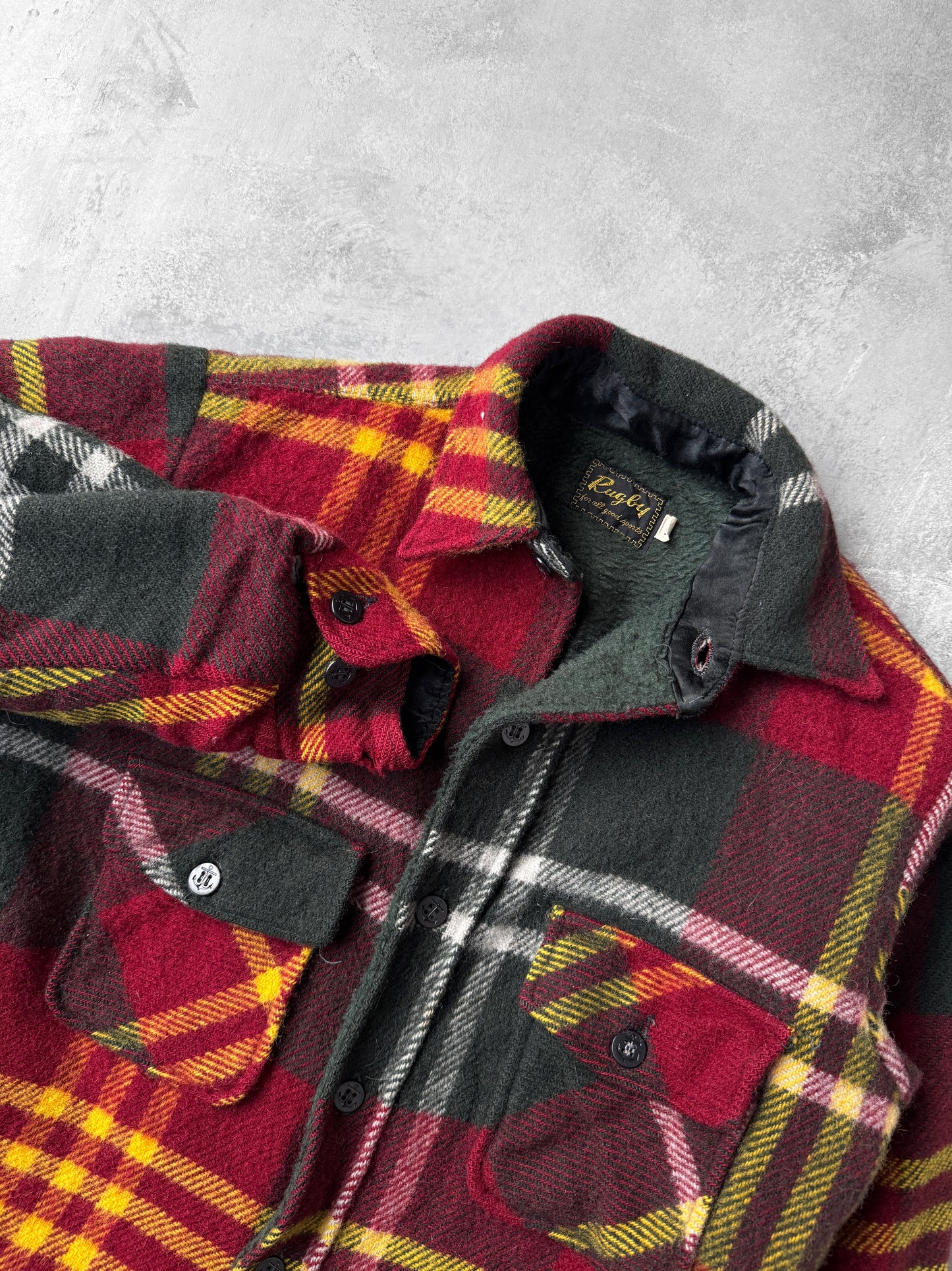 Pile-Lined Wool CPO Jacket 80's - XS