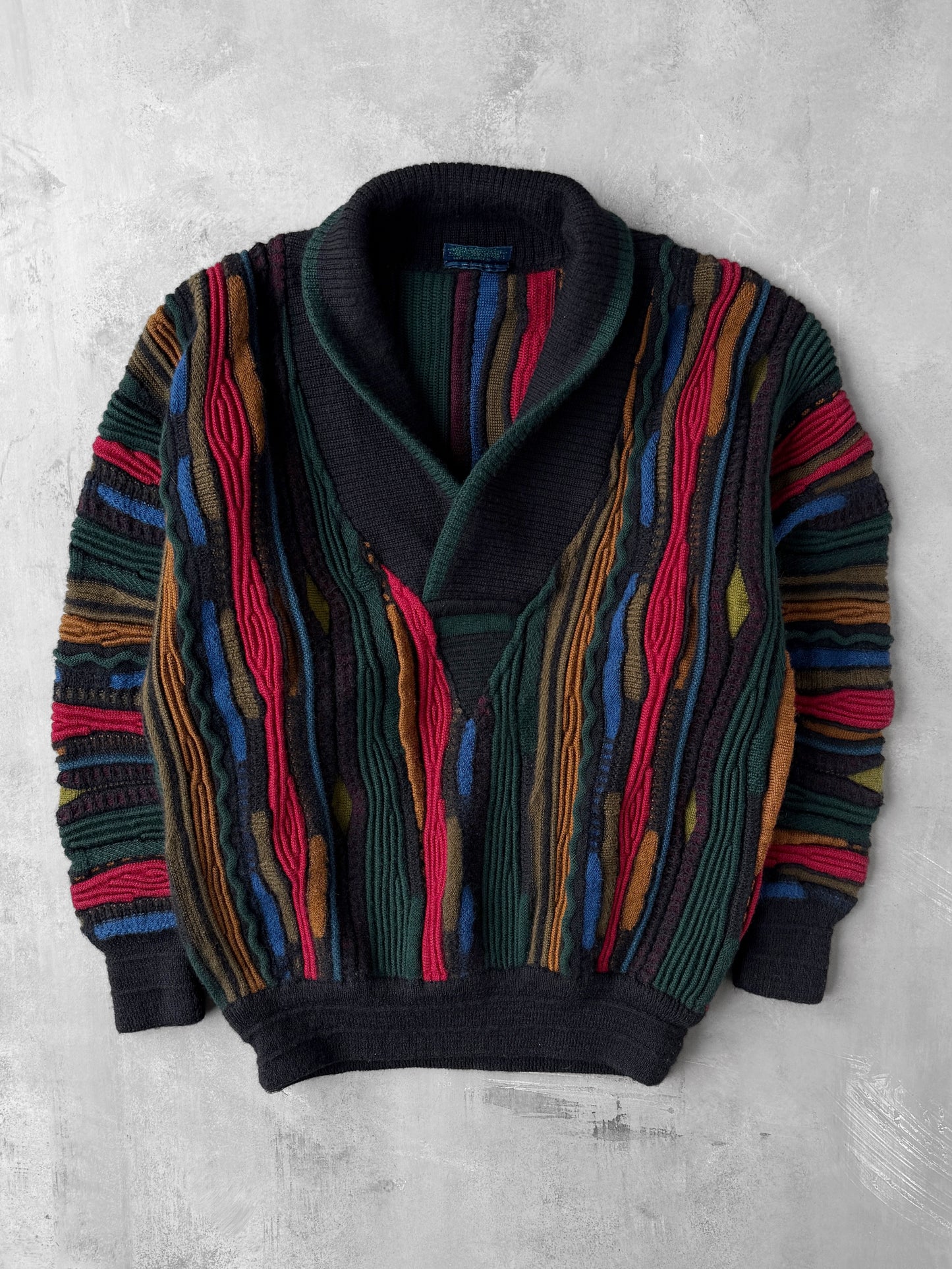 Multi-Textured Wool Sweater 90's - Medium/ Large