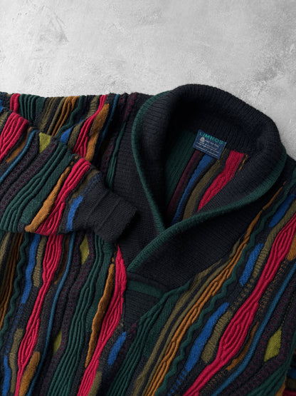 Multi-Textured Wool Sweater 90's - Medium/ Large