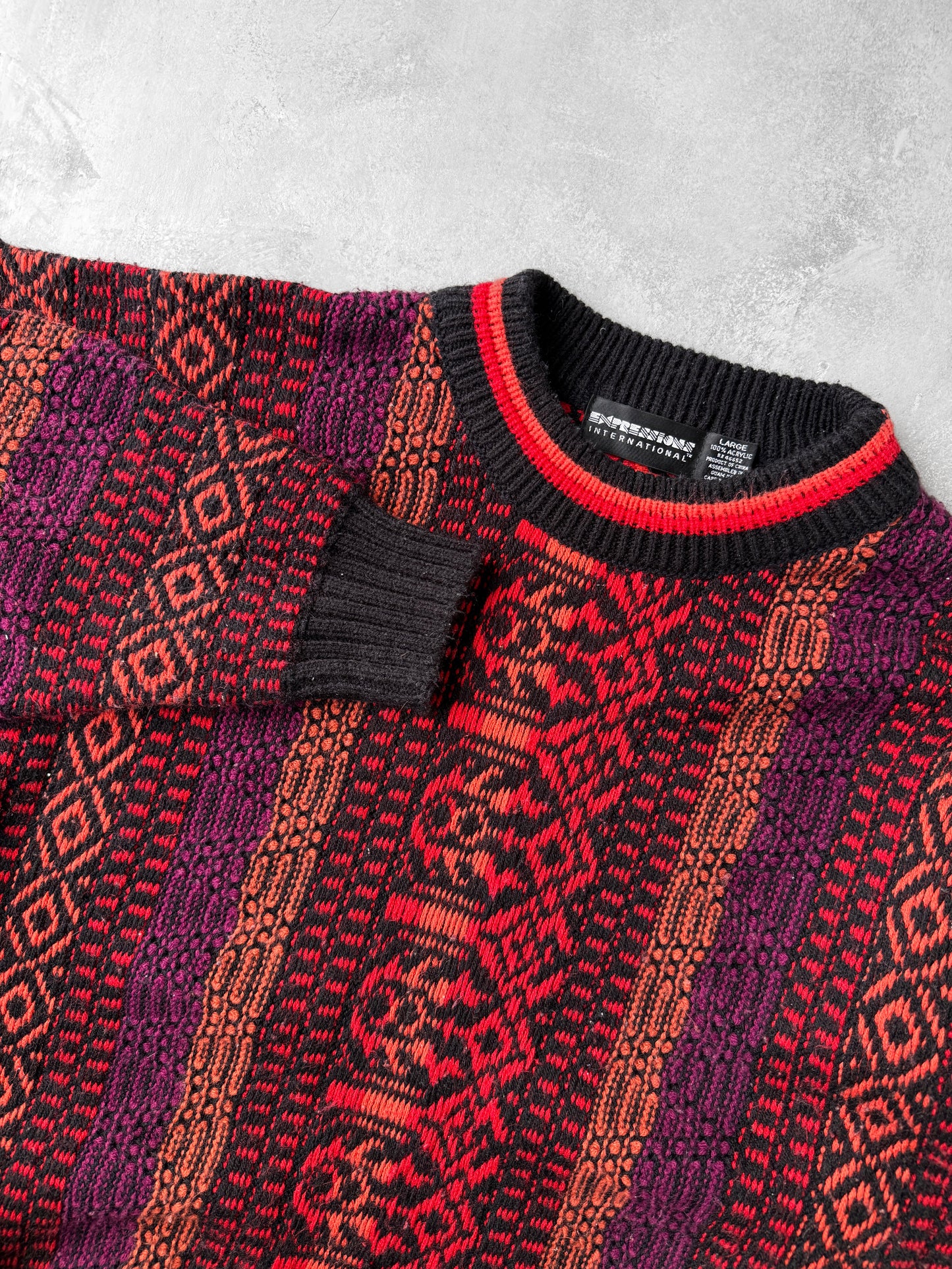 Patterned Sweater 90's - Large