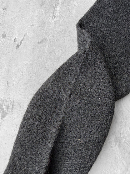 Black Alpaca V-Neck Cardigan 70's - Medium