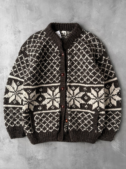 Chunky Wool Cardigan 90's - Large