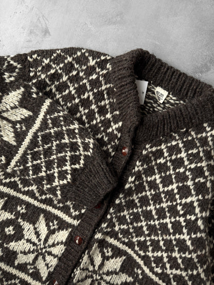 Chunky Wool Cardigan 90's - Large