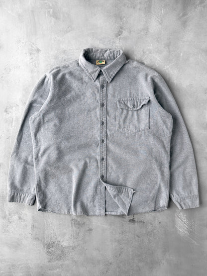 Gray Chamois Flannel Shirt 90's - XL