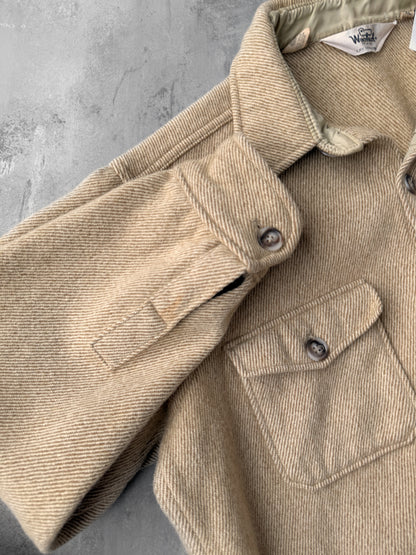 Tan Woolrich Shirt Jacket 80's - Large
