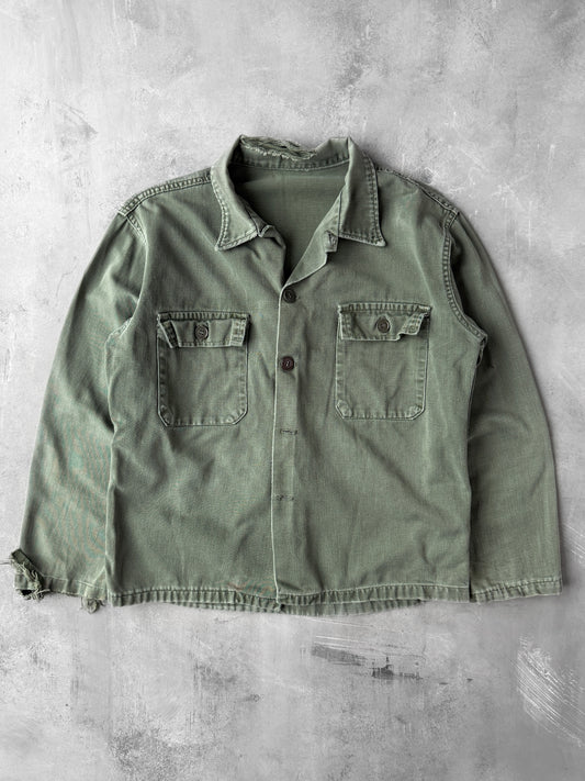 Distressed Fatigue Shirt 70's - Medium