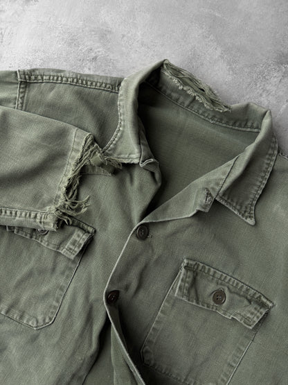 Distressed Fatigue Shirt 70's - Medium