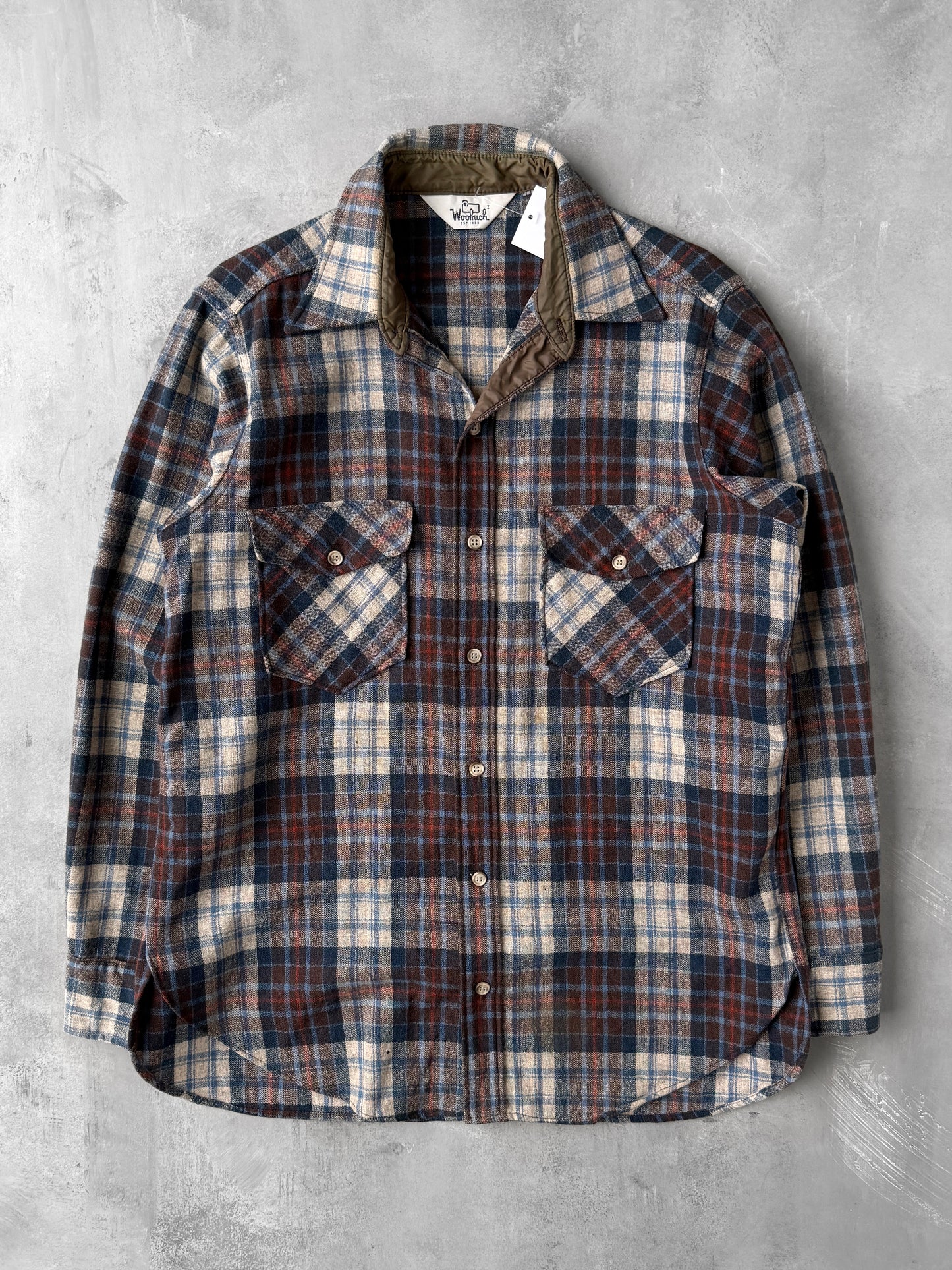 Woolrich Plaid Shirt 80's - Large