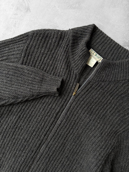 Ribbed Full Zip Sweater 90's - Medium