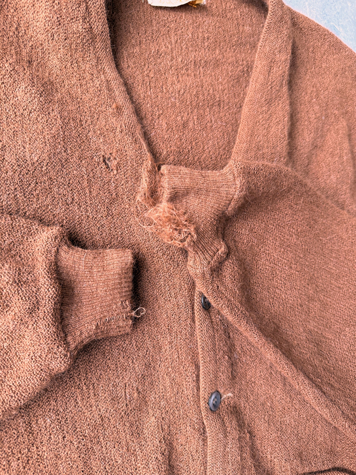 Alpaca V-Neck Cardigan 70's - Large