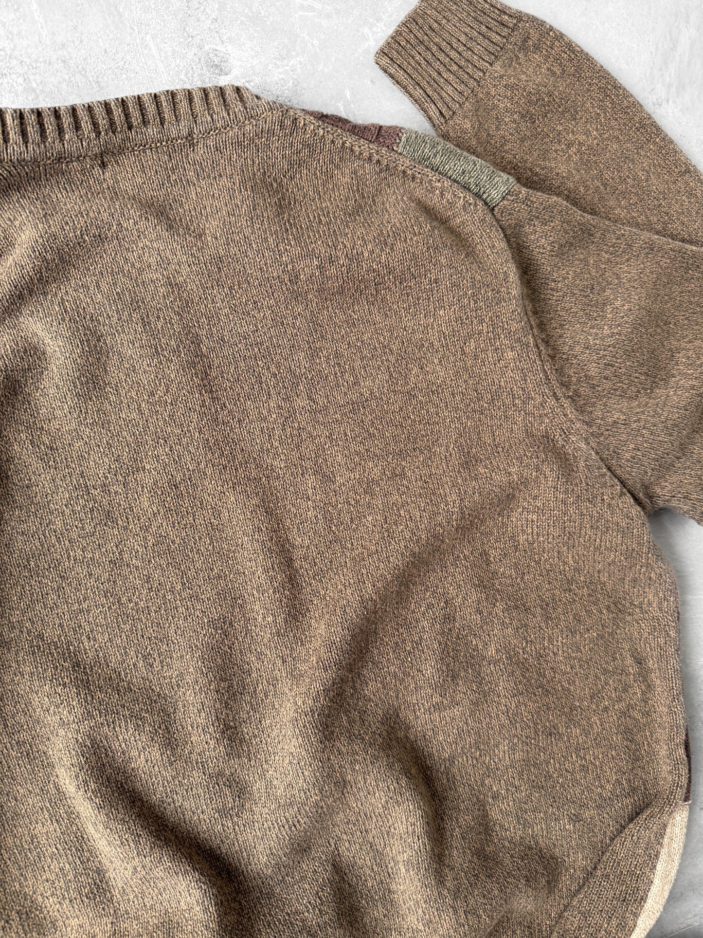 Patchwork Look Sweater Y2K - Large