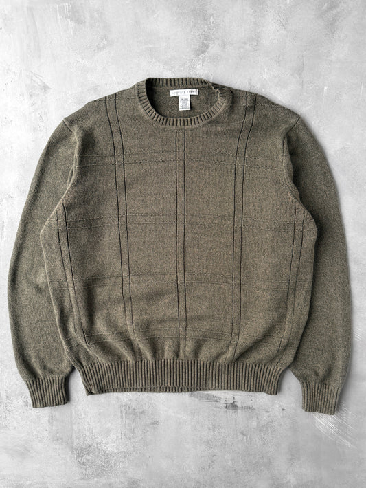 Grid Pattern Sweater Y2K - XXL