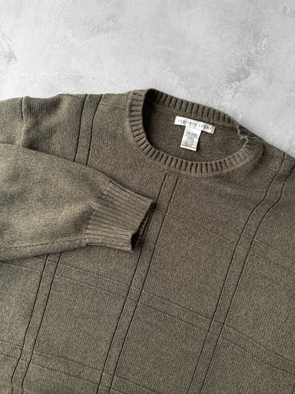 Grid Pattern Sweater Y2K - XXL