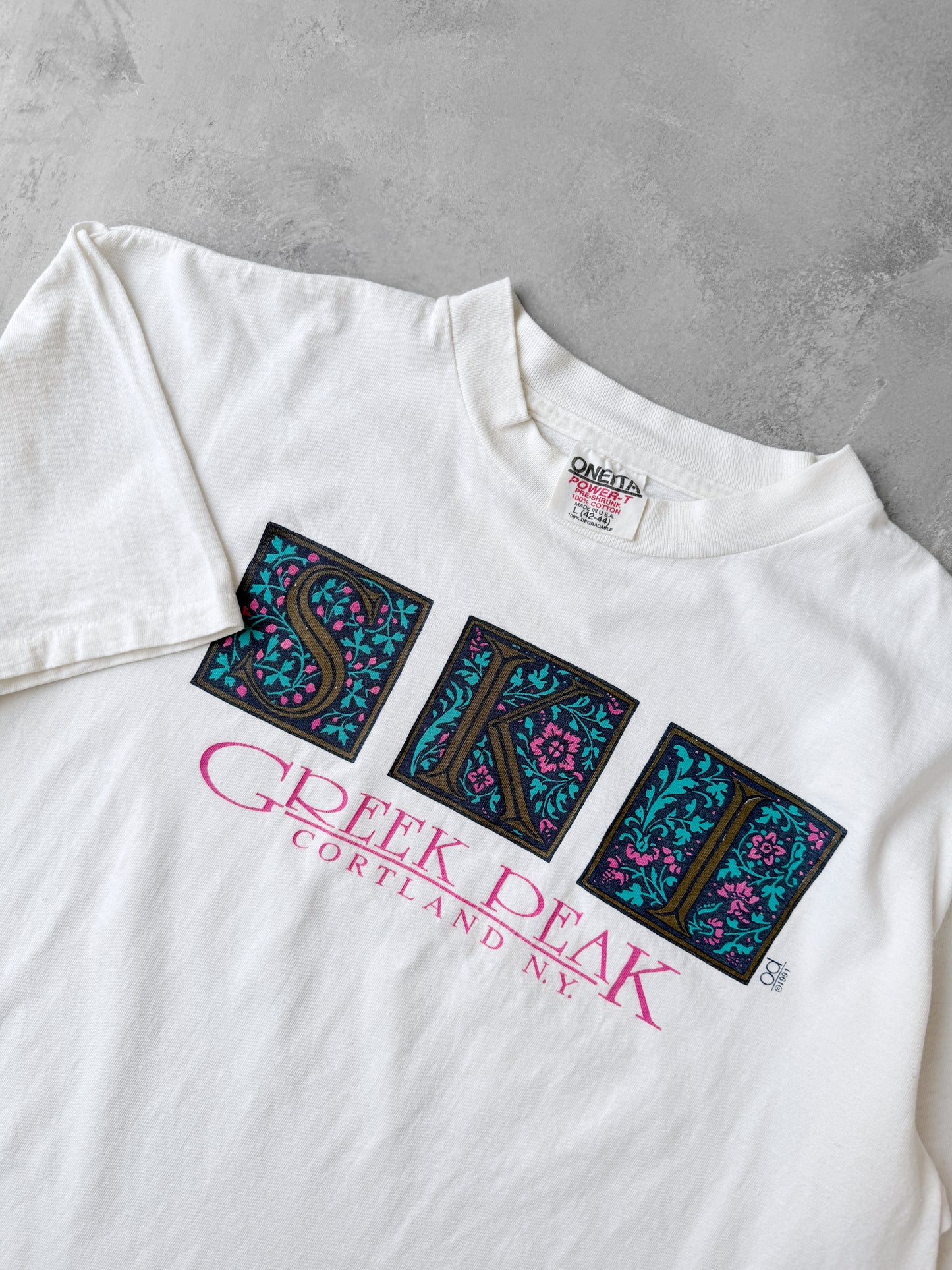 Greek Peak Ski T-Shirt '91 - Large