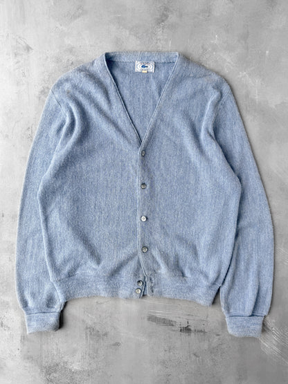 Light blue V-Neck Cardigan 80's - Large