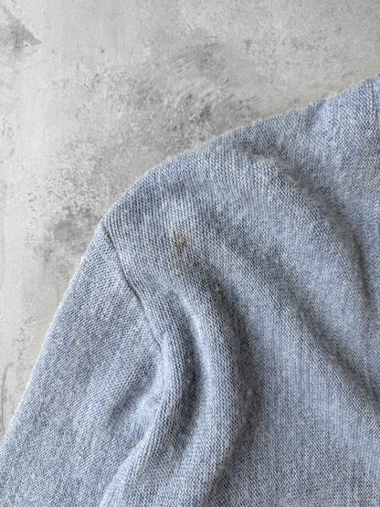 Light blue V-Neck Cardigan 80's - Large
