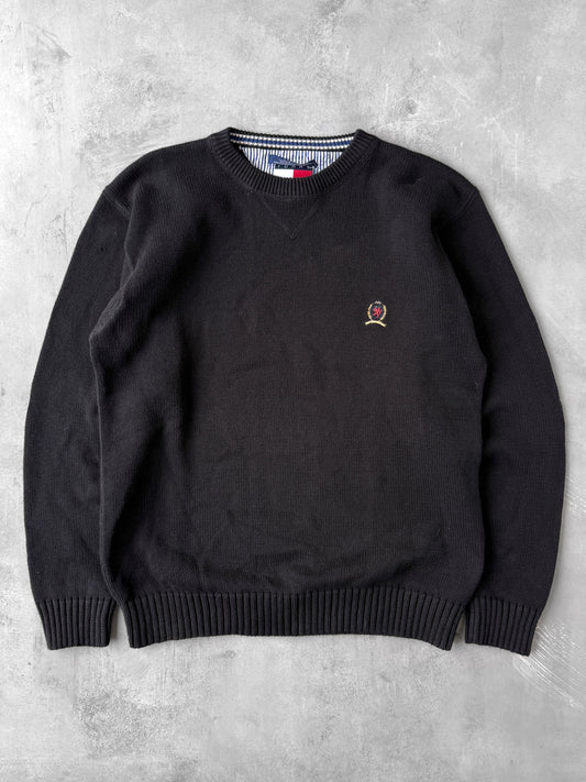 Tommy Hilfiger Black Sweater 90's - Large
