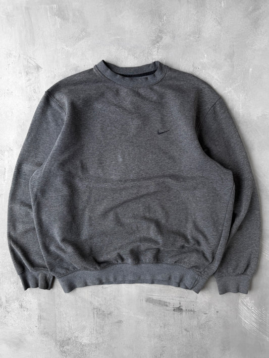 Dark Heather Gray Nike Essential Sweatshirt Y2K - Large