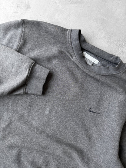Dark Heather Gray Nike Essential Sweatshirt Y2K - Large